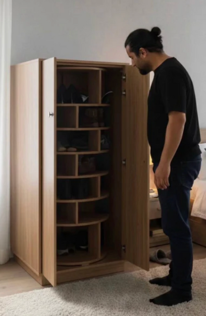 VORVIA™ Prestige 360° Shoe Tower – Smart Luxe Organizer